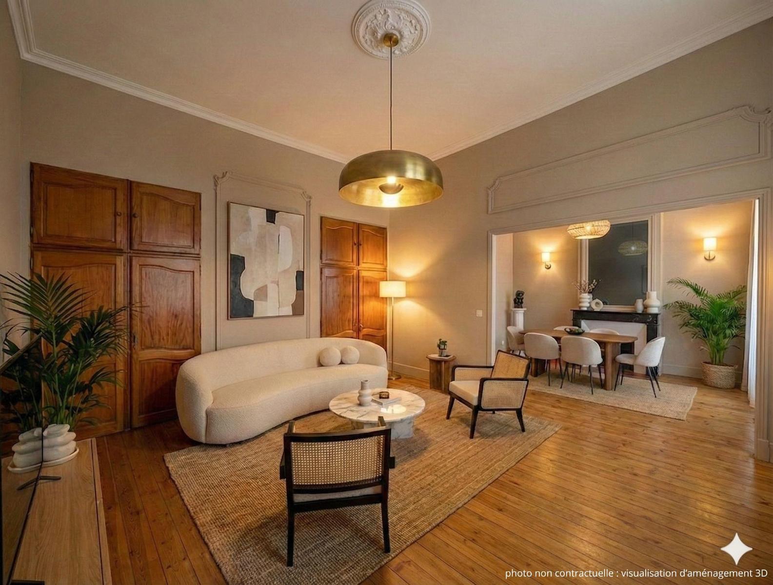 Appartement bourgeois / 3 pièces 106m2